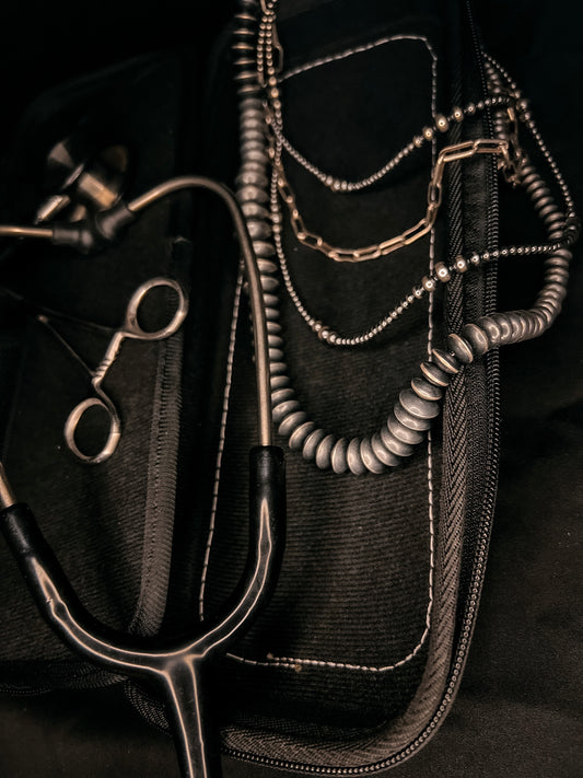 CVM Tooled Leather Stethoscope Case