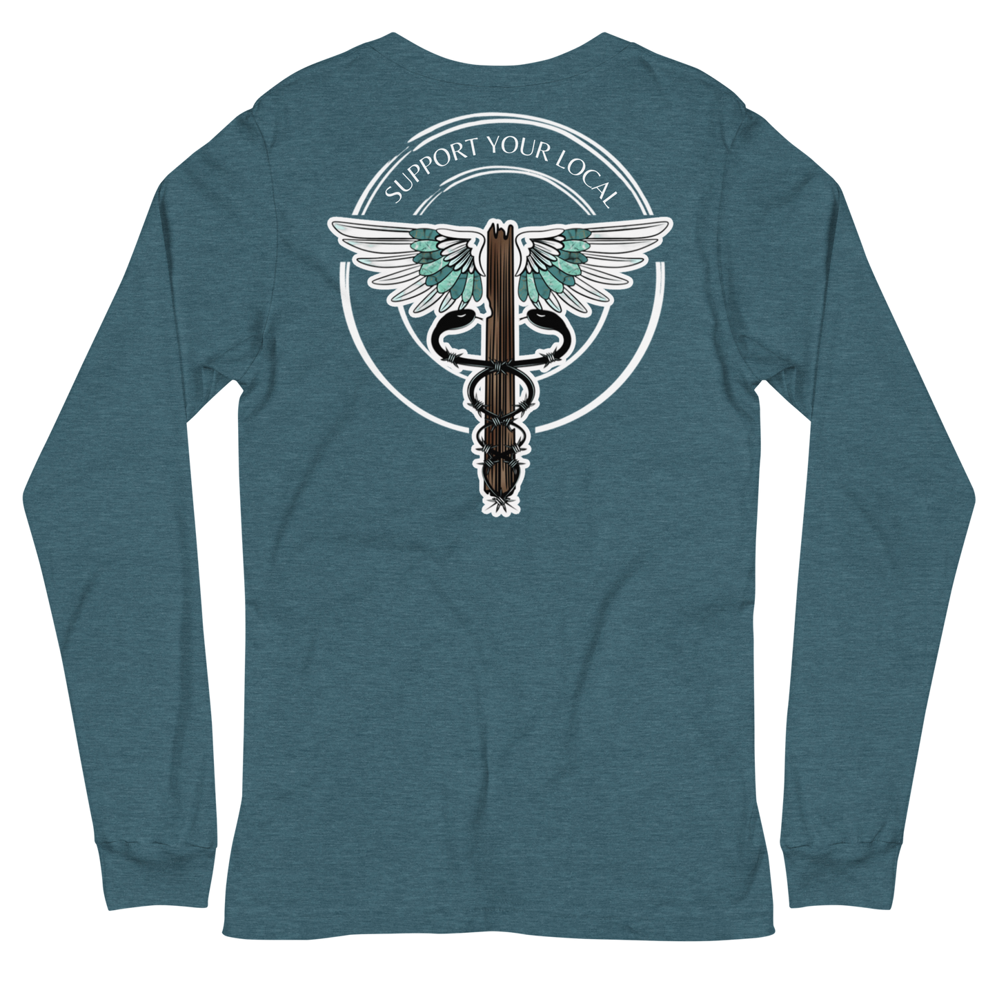 Support Your Local- Unisex Long Sleeve Tee Dark Colors