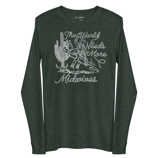 TWNM-Midwives Long Sleeve T-Shirt Dark Colors
