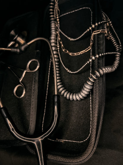 CVM Tooled Leather Stethoscope Case