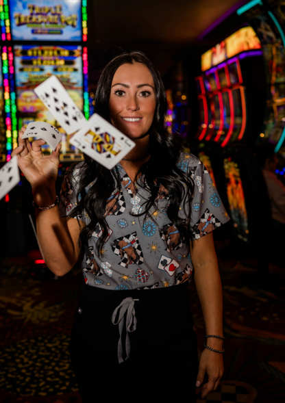 Vegas Cowboy Scrub Top