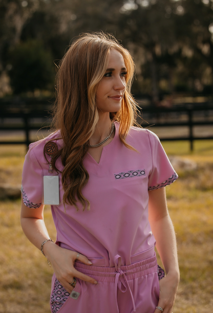 Lavender Simple Aztec Top