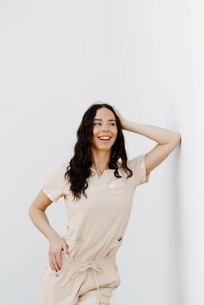 Sand Simple Aztec Top