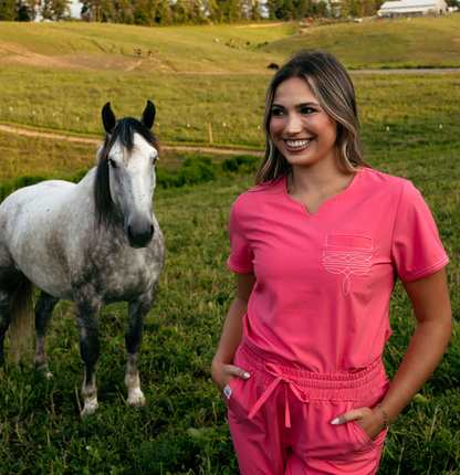 Hot Pink Boot-Stitch Top