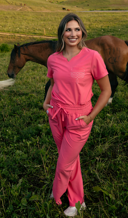 Hot Pink Boot-Stitch Top