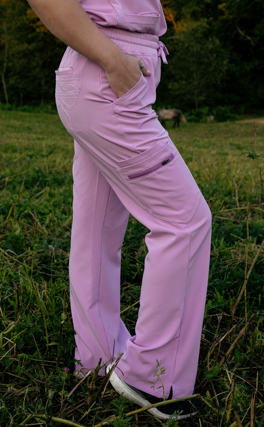 Lavender Boot-Stitch Pants