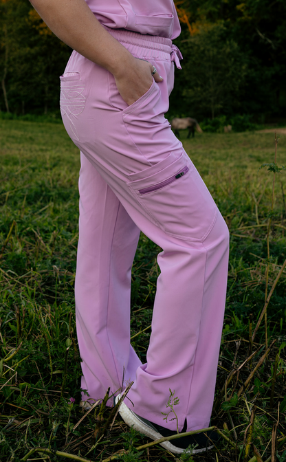 Lavender Boot-Stitch Pants