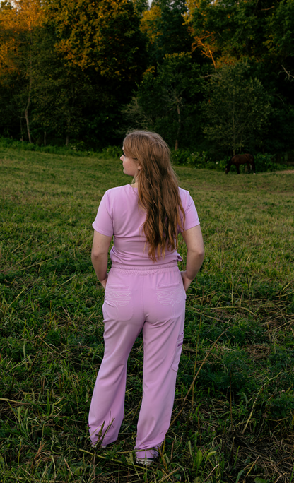 Lavender Boot-Stitch Pants