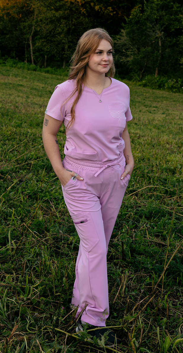 Lavender Boot-Stitch Pants