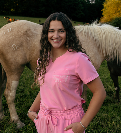 Blush Pink Boot-Stitch Top