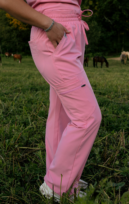 Blush Pink Boot-Stitch Pants