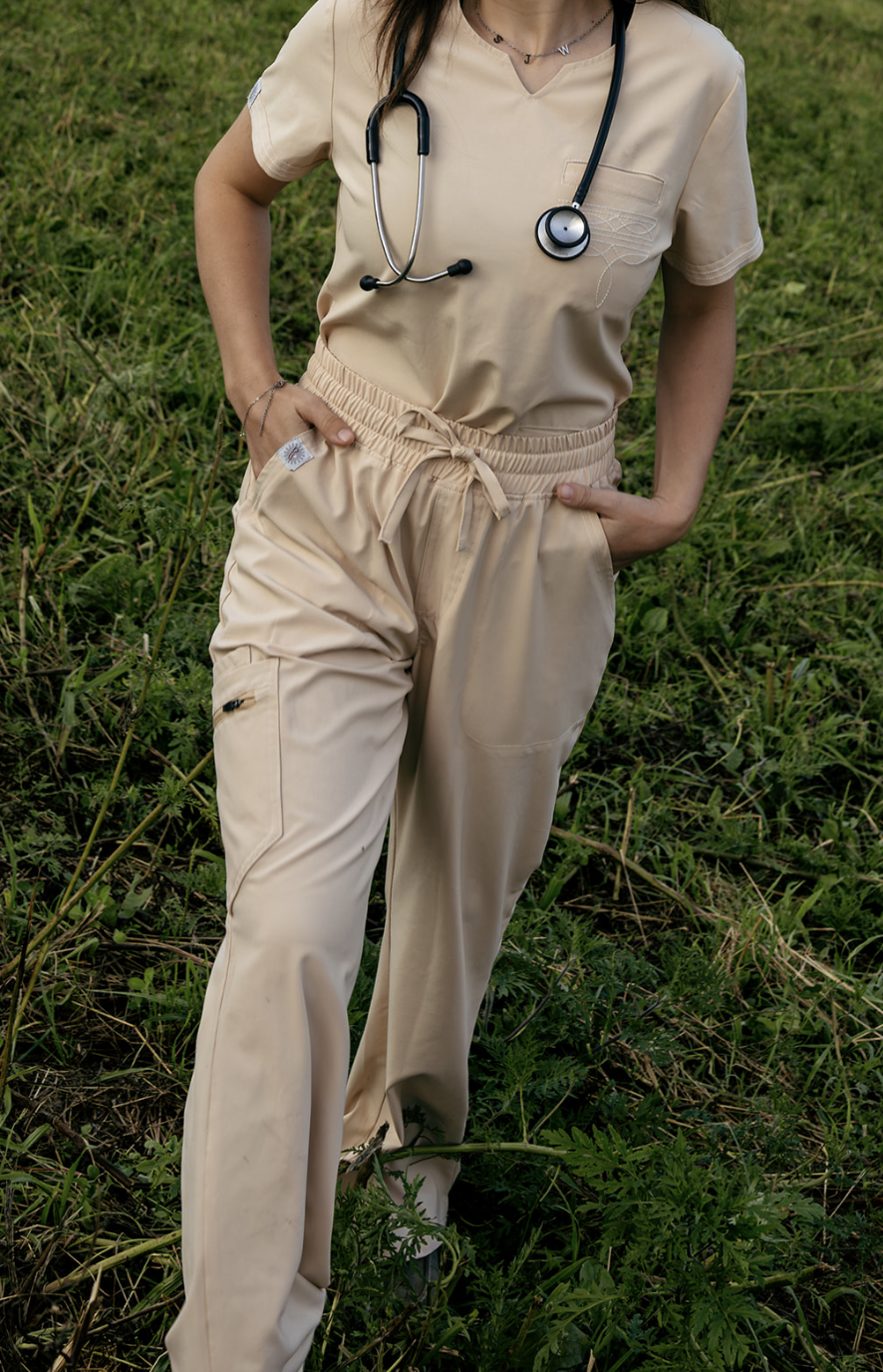 Sand Boot-Stitch Pants