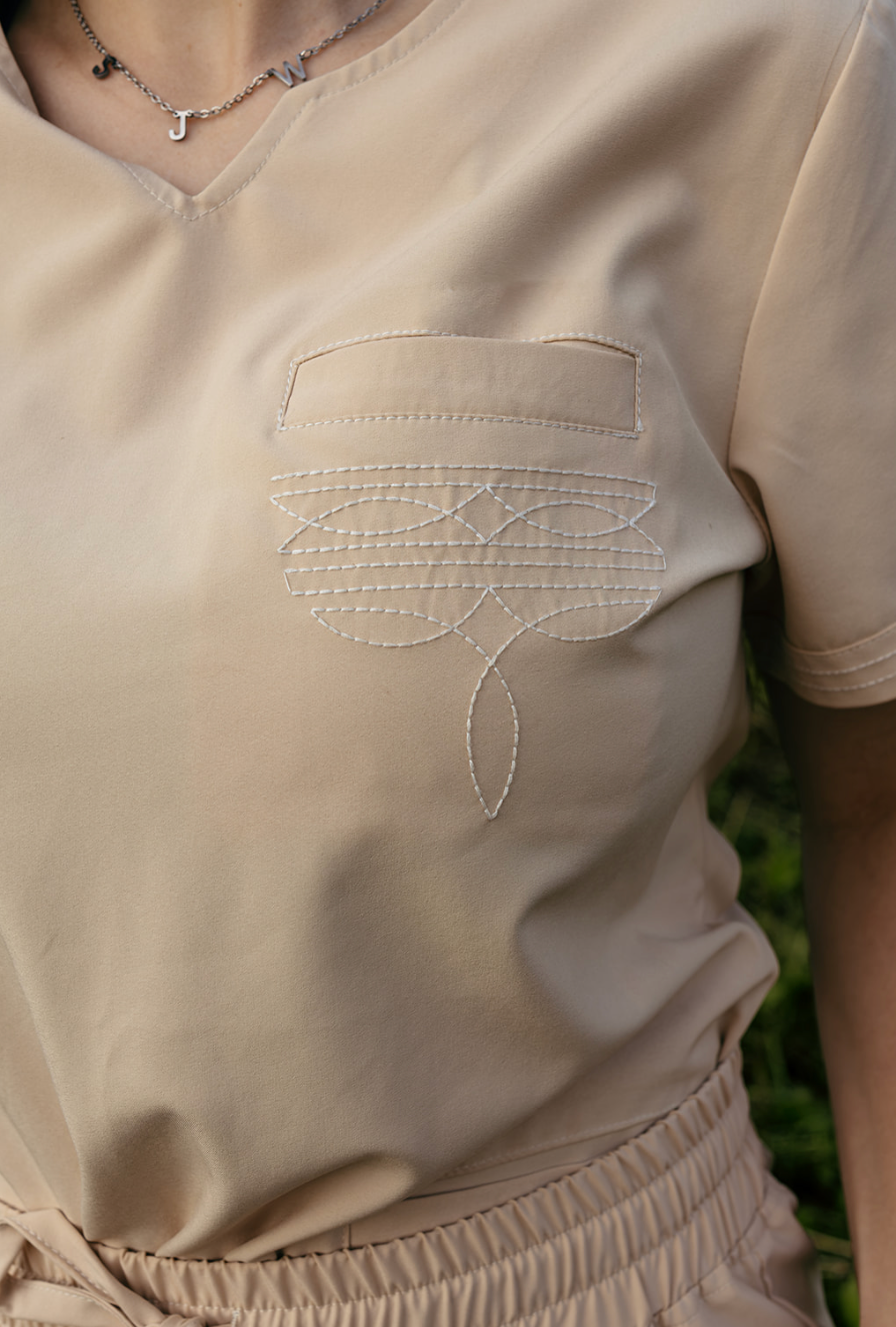 Sand Boot-Stitch Top