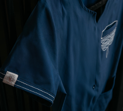 Navy Boot-Stitch Top