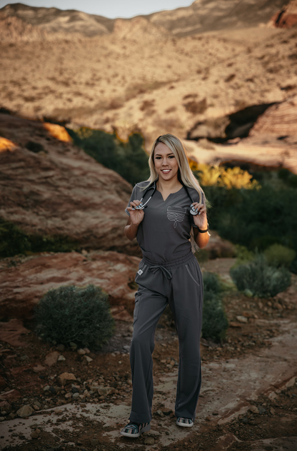 Grey Boot-Stitch Top