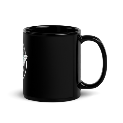 Support Your Local- Black Glossy Mug