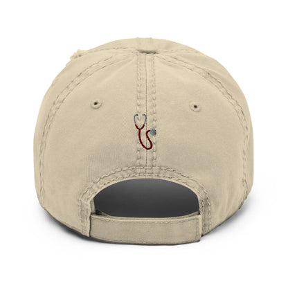 Cowgirl Caduceus- Embroidered Distressed Dad Hat