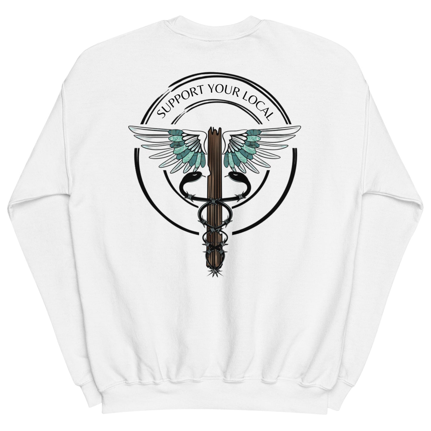 Support Your Local-Light Colors Unisex Crewneck