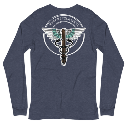 Support Your Local- Unisex Long Sleeve Tee Dark Colors