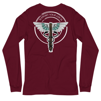 Support Your Local- Unisex Long Sleeve Tee Dark Colors