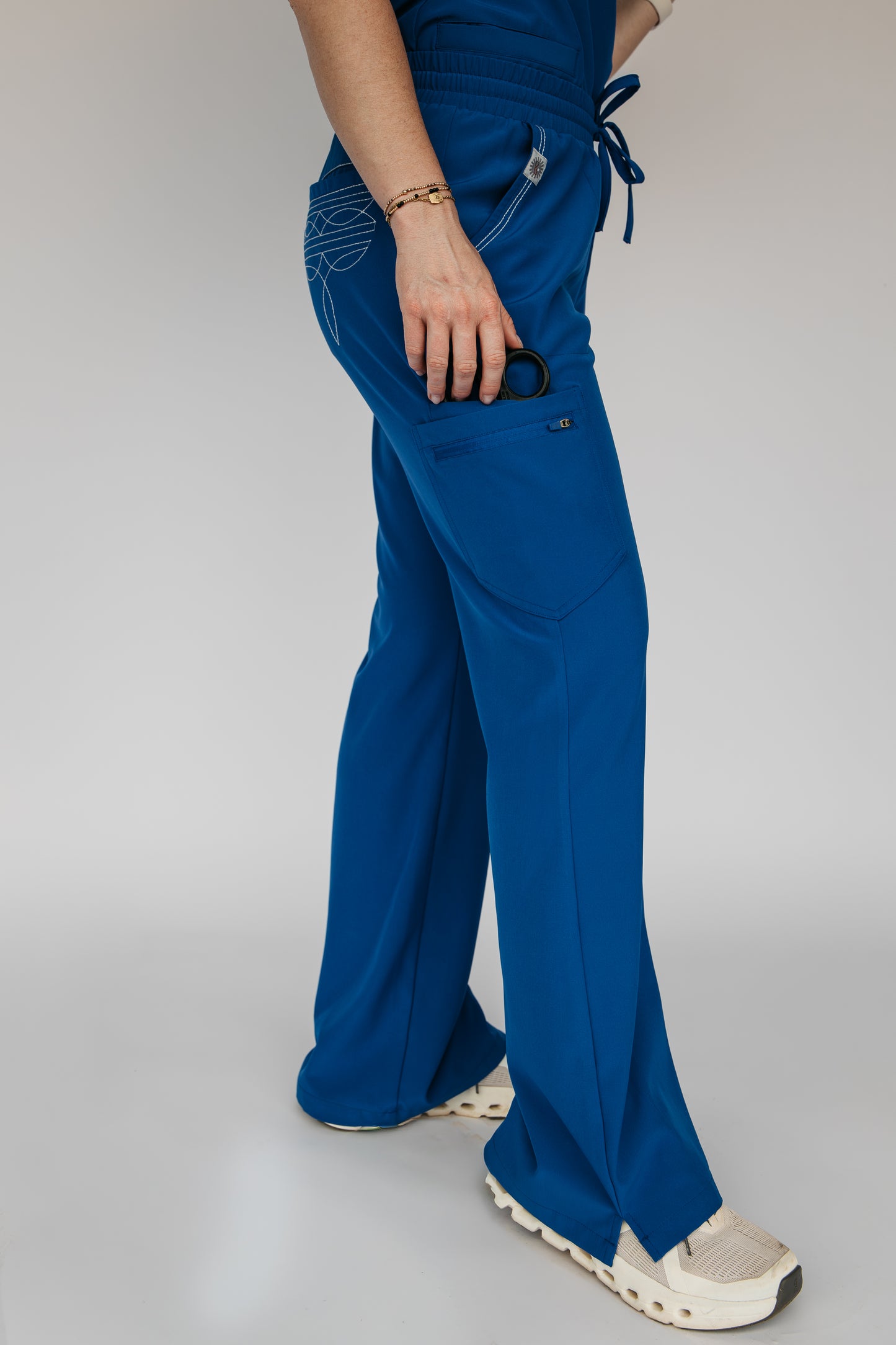 Royal Blue Boot-Stitch Pants
