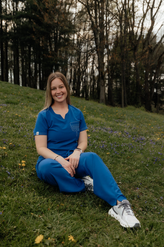 Royal Blue Boot-Stitch Top