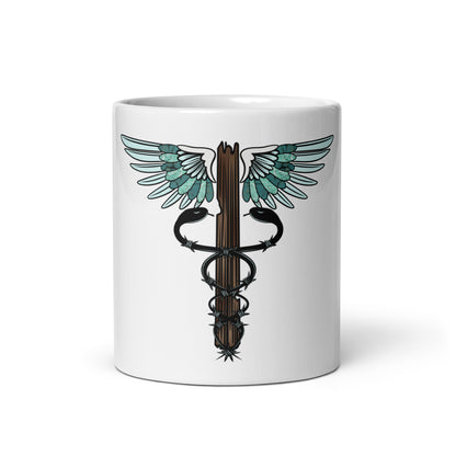 Cowgirl Caduceus- White Glossy Mug