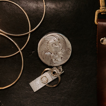 Alphabet Letters without Stone Badge Reel