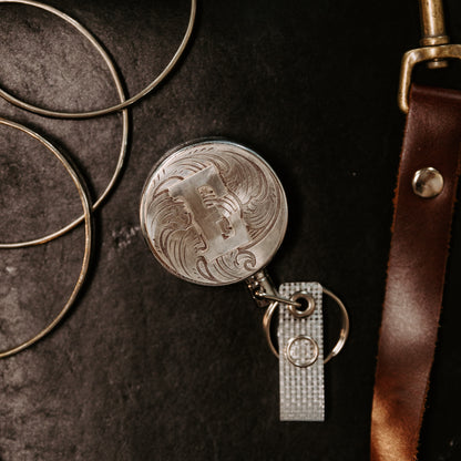 Alphabet Letters without Stone Badge Reel