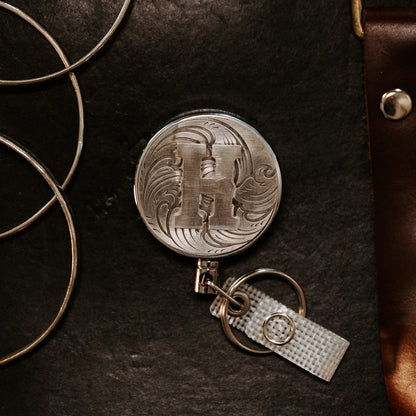 Alphabet Letters without Stone Badge Reel