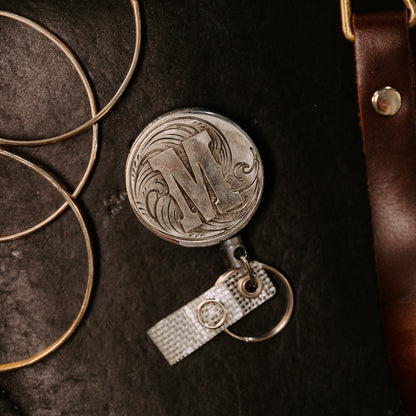 Alphabet Letters without Stone Badge Reel