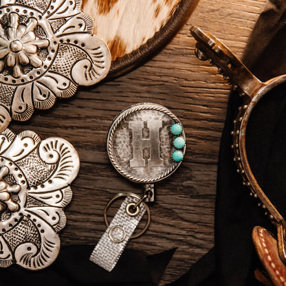 Alphabet Letters with Stone Badge Reel