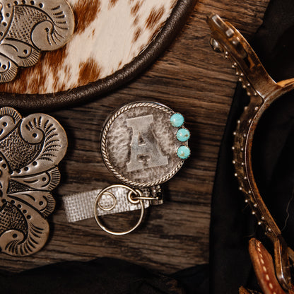 Alphabet Letters with Stone Badge Reel