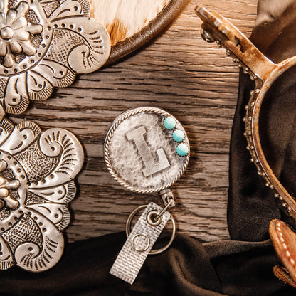 Alphabet Letters with Stone Badge Reel